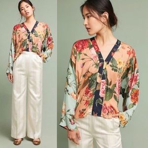 FARM Rio Anthropologie floral kimono top